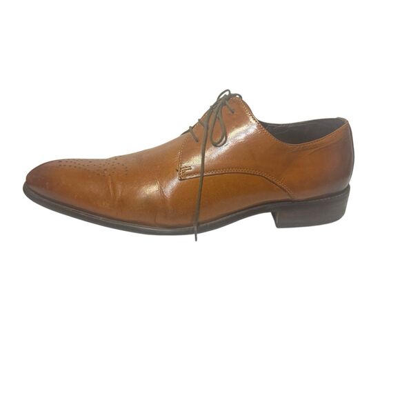 CARRUCCI ROMA MENS 13 LEATHER WHOLE CUT WINGTIP OXFORDS COGNAC BROWN LACE UP main image 10